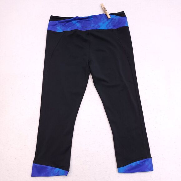 Under Armour Athletic Yoga Running Leggings Pants Womens Size S Black Blue - Picture 7 of 9